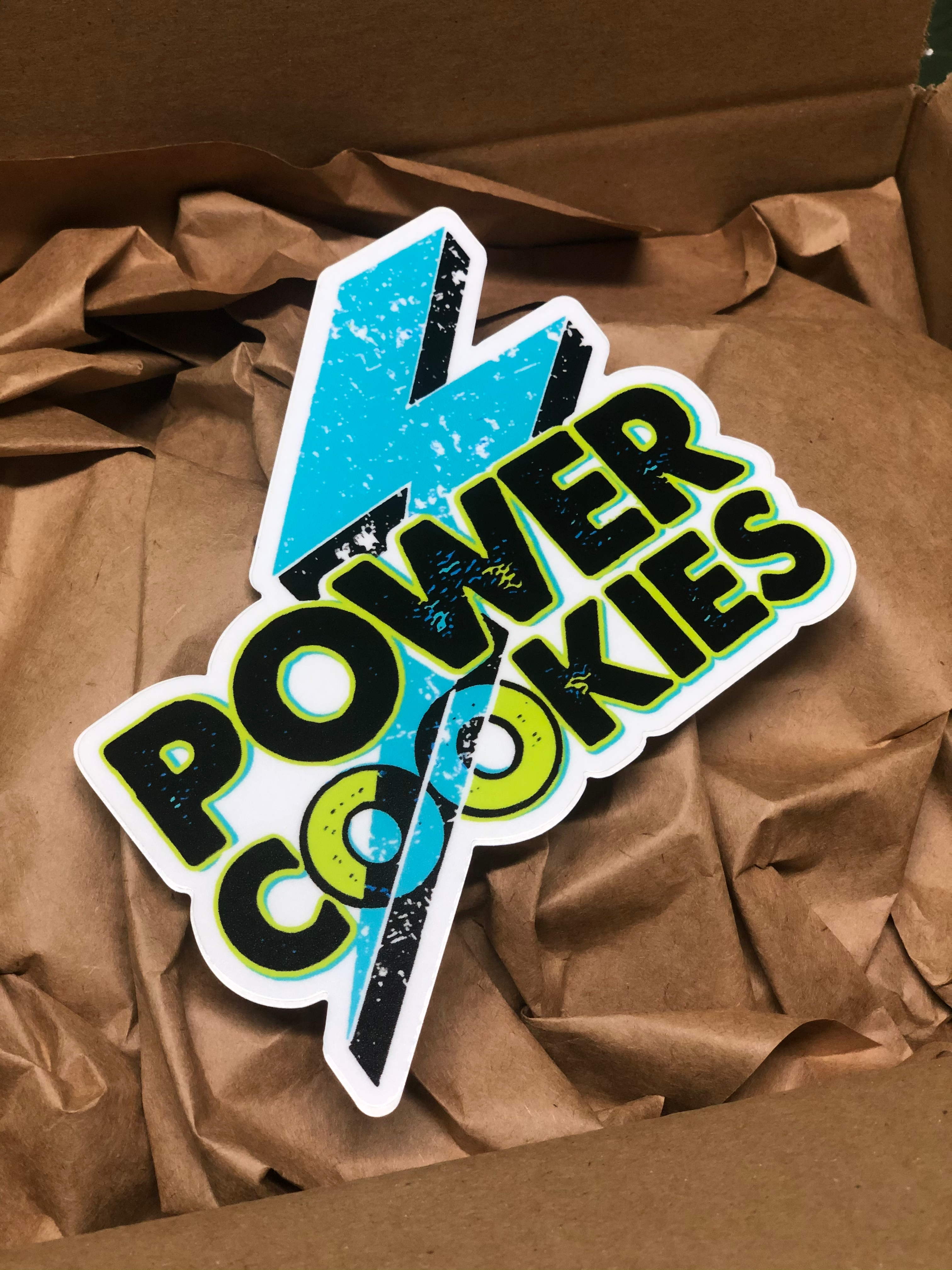 Get a free Power Cookies sticker with every order.